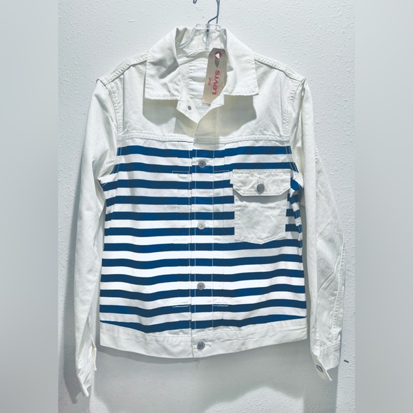 SOLD Levi’s Premium Goods 100% Cotton Trucker Tyle 1 Denim Jacket MEDIUM - Picture 2 of 11